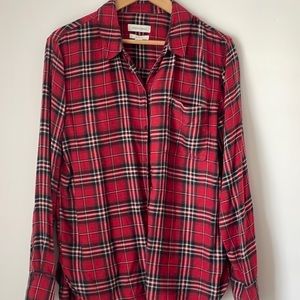 Plaid Button Front Shirt